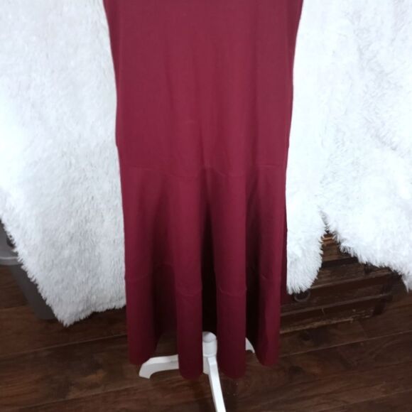 LAND'S END BURGUNDY DRESS SZ.24W EUC - Picture 4 of 9
